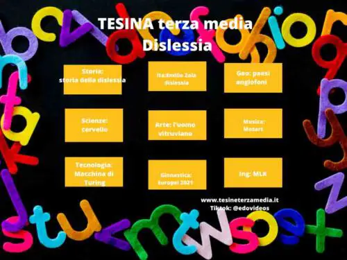 Tesine terza media Dislessia